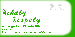 mihaly kiszely business card